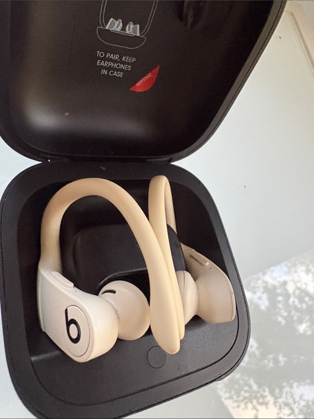 Beats by Dre White with Black Earbud Charging Case